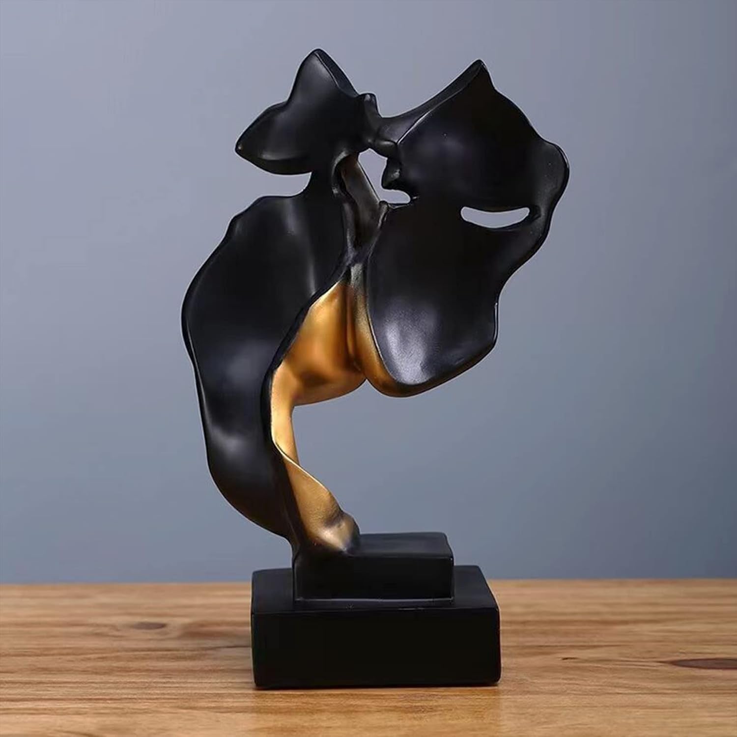 Skulptur Deko, Deko Wohnzimmer Modern Harz Skulptur Stabile Platzierung Geeignet Für Die Dekoration Von Wohnzimmer, Bar, Zimmer, Büro (Gold)