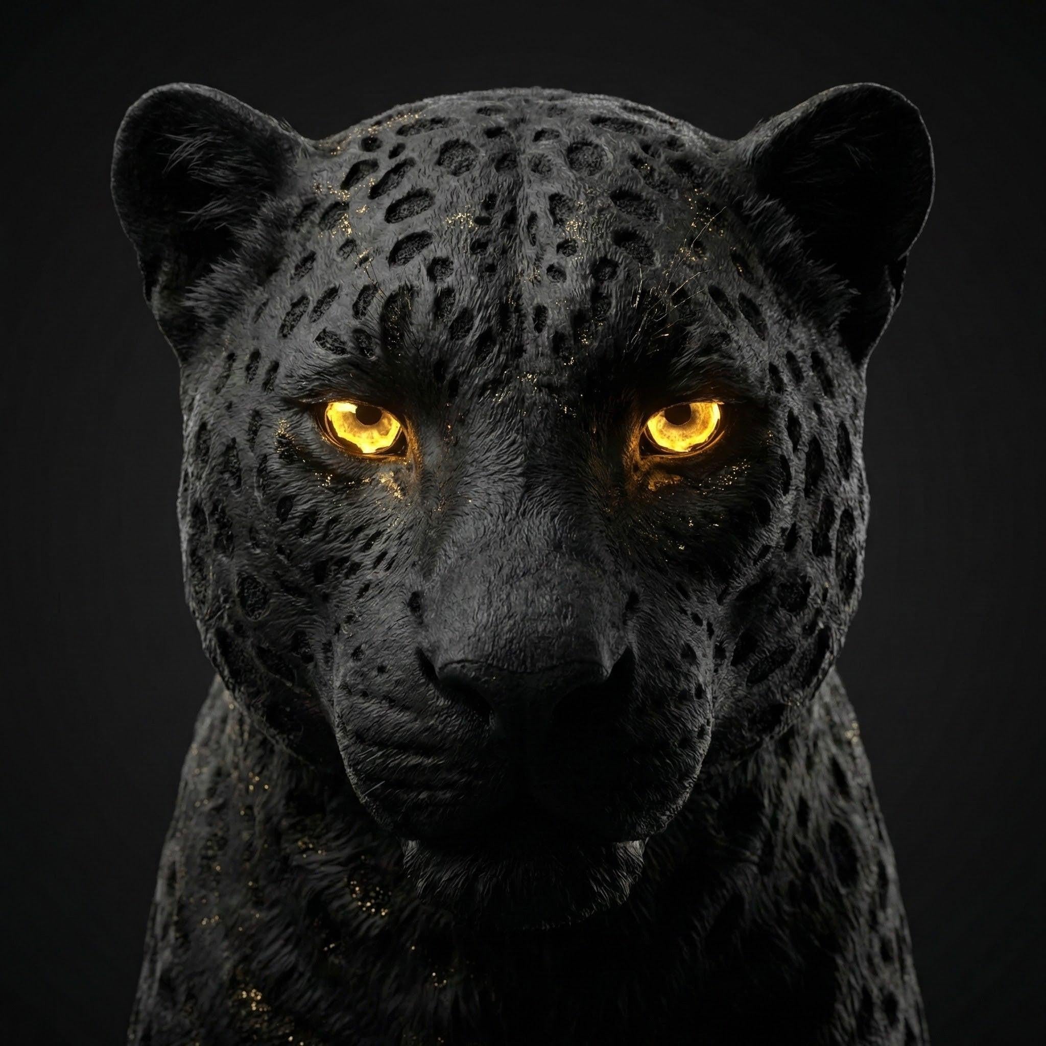 [THE AGILE LEOPARD | Luxus Wandbild Raubkatze | Eleganz & Speed | Geschenk für Männer | High-Res Download] - Luxus Wandbild mit 24 Karat Gold | Dark Luxury Interior & Wanddekoration.
