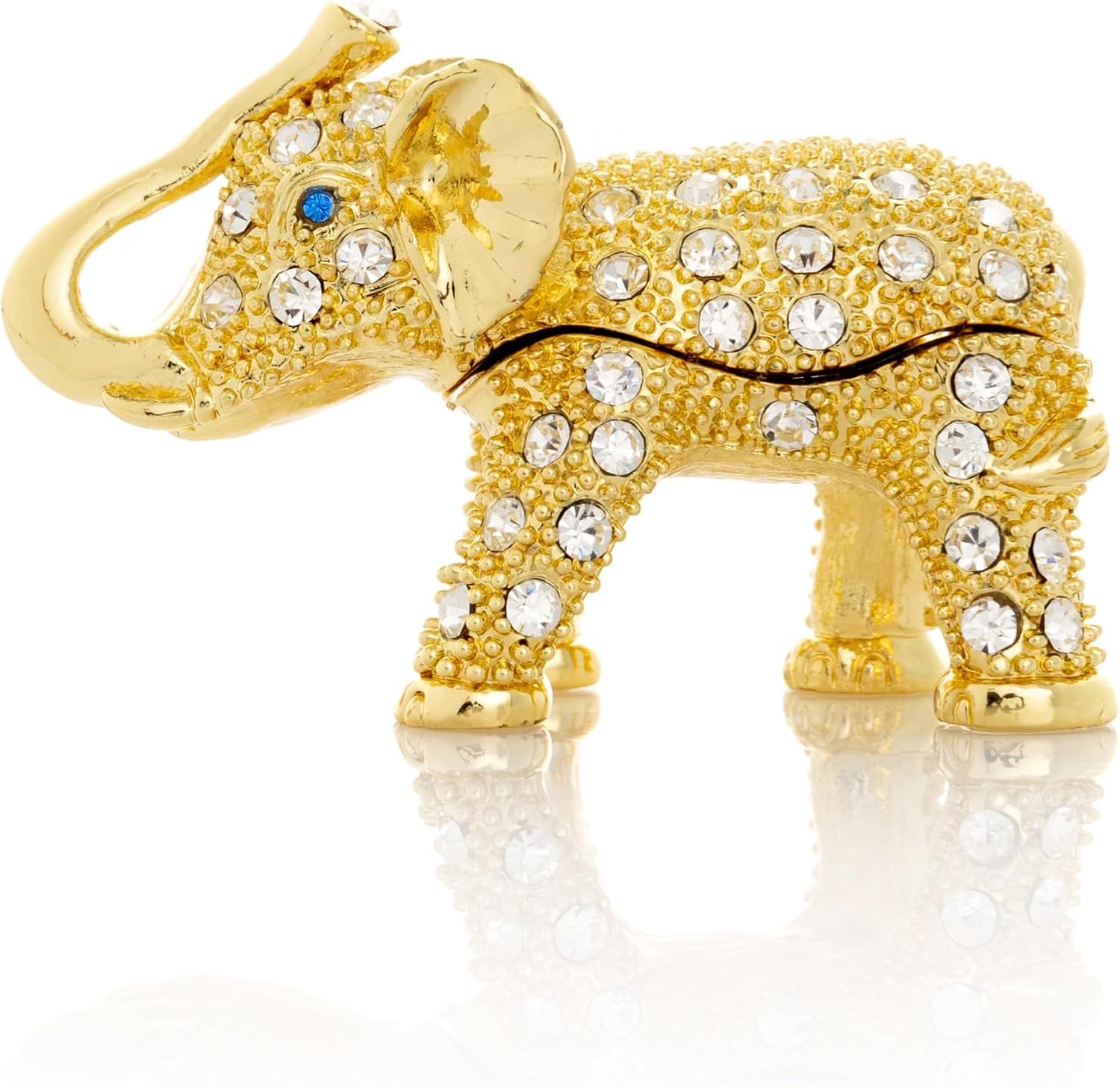 Elephant Schmuckbox Weiß-Gold | Geschenkidee mit Goldakzent