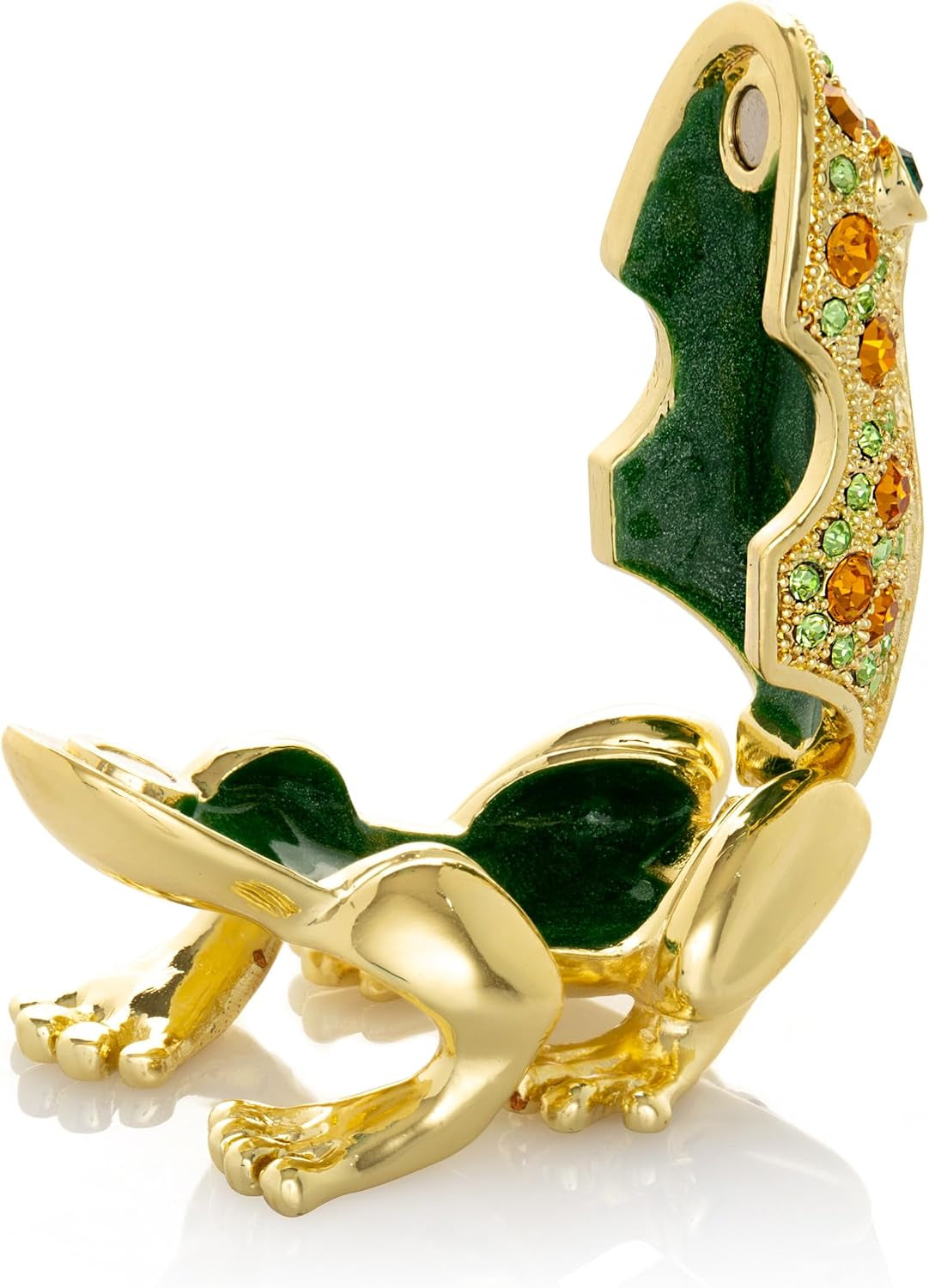 Frog Schmuckbox Gold | Schmuckkästchen mit Kristall-Look