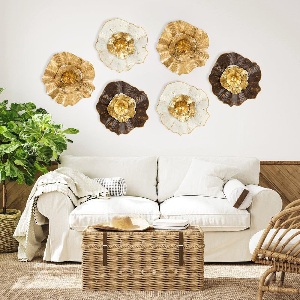 Gold Wall Circles 3er-Set 30 x 30 cm | Metall-Wandobjekte