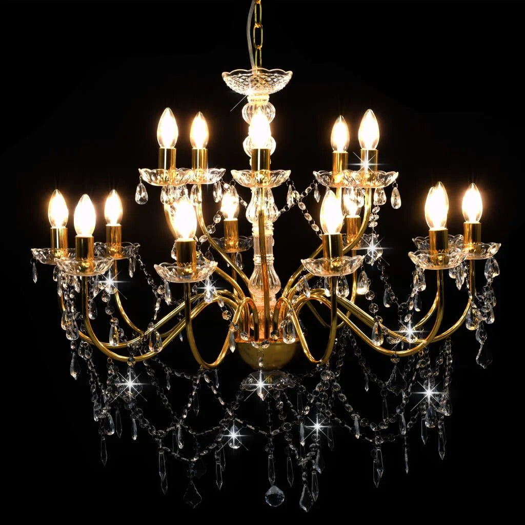 Golden Chandelier Gold Kronleuchter mit 15 Lichtpunkten - Bild 3