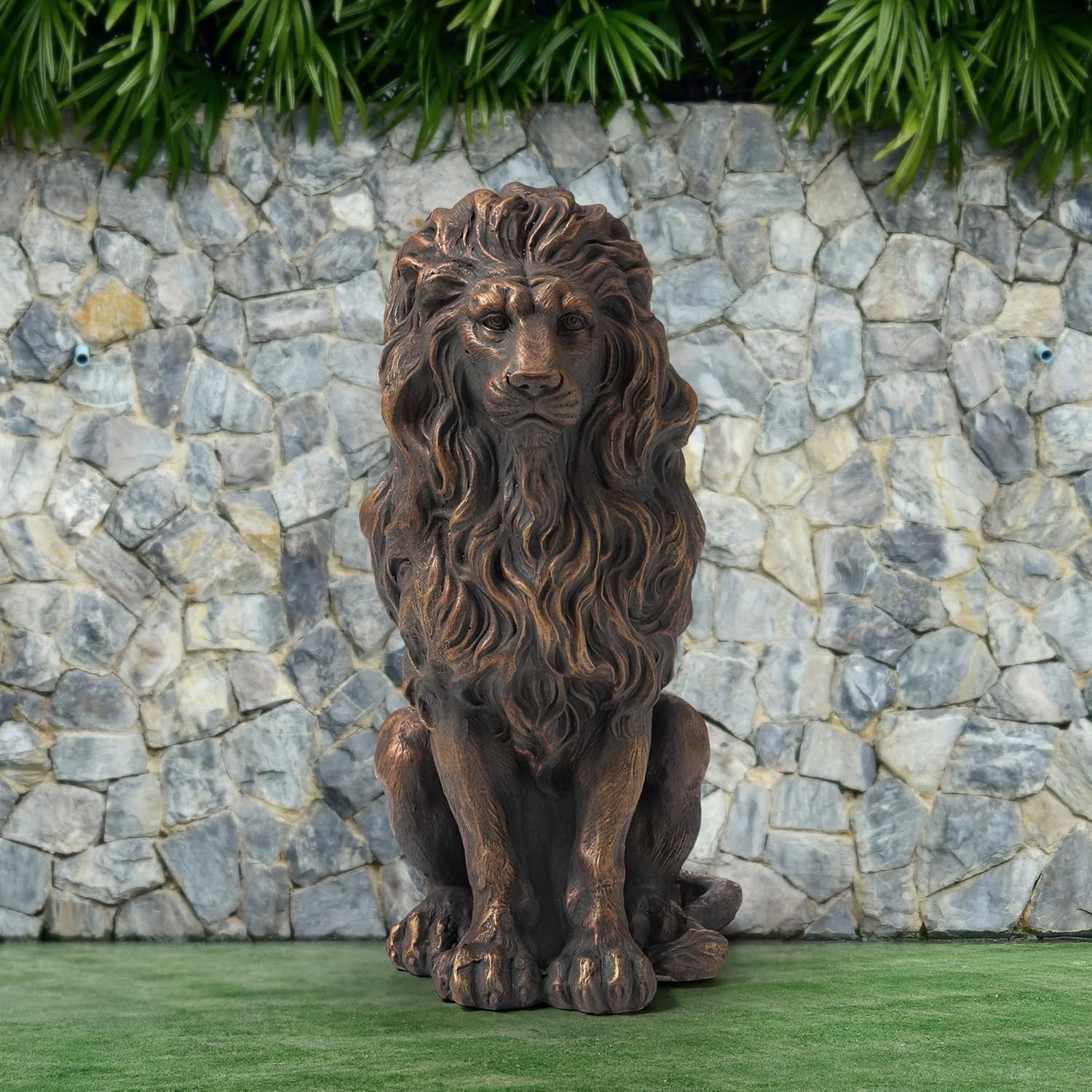 Guardian Statue Sitzender Löwe, Bronze