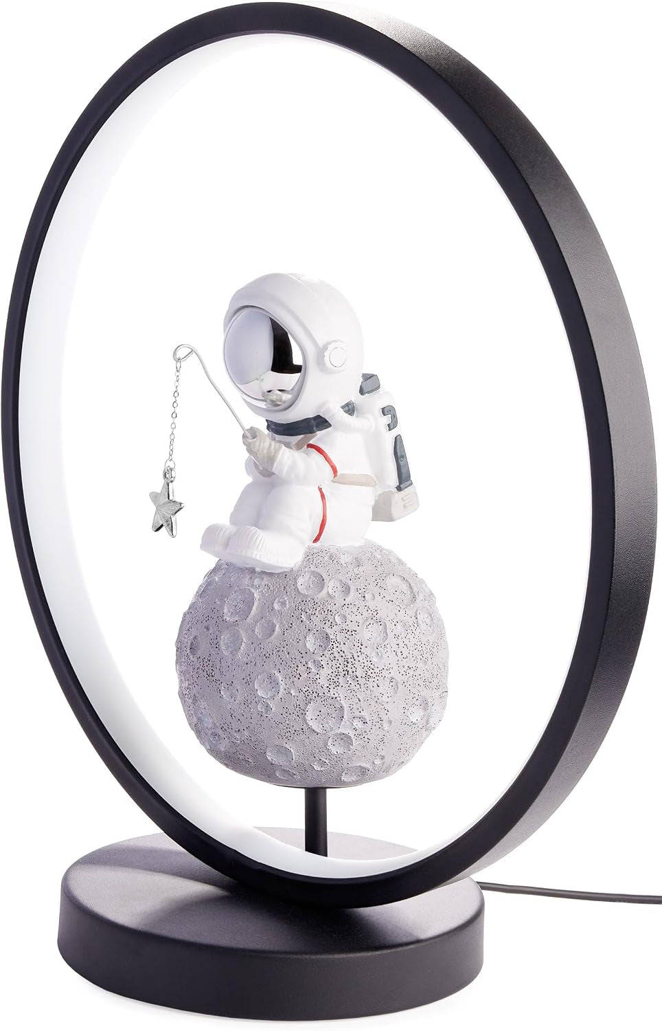 Fishing Astronaut Gold | Pop-Art Tischleuchte 32 cm