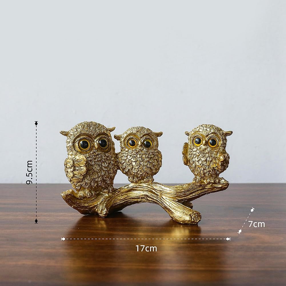 Goldene Eulenfigur als kleine Gold-Deko und Geschenkidee - Bild 2