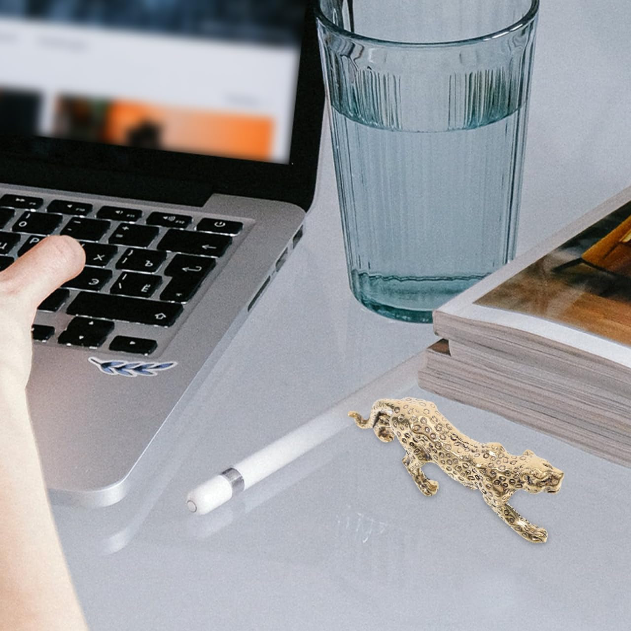 Retro Messing Leopard Figurine Kleine Vintage Tierstatue Langlebige Deko Für Wohnzimmer Büro Und Schreibtisch Kompakte Messingkunst Für Stilvolle Inneneinrichtung