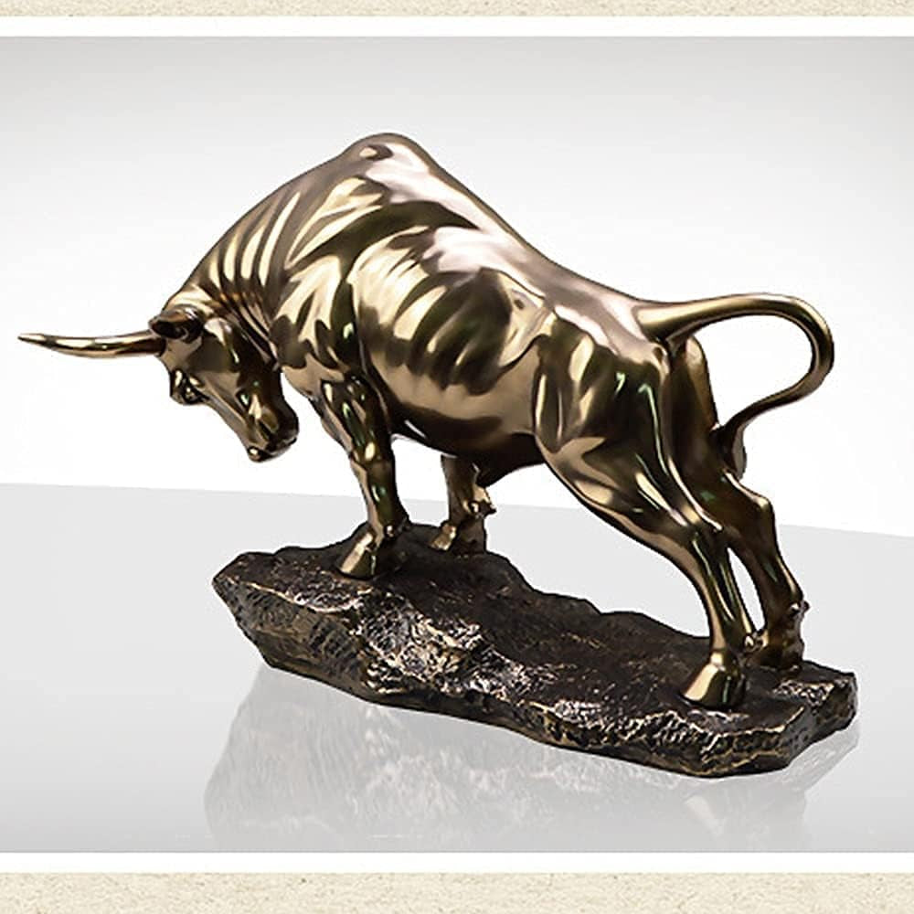 Kreativität Golden Wall Street Stier OX Figur Skulptur Stier Statue Home Office Dekoration Geschenk