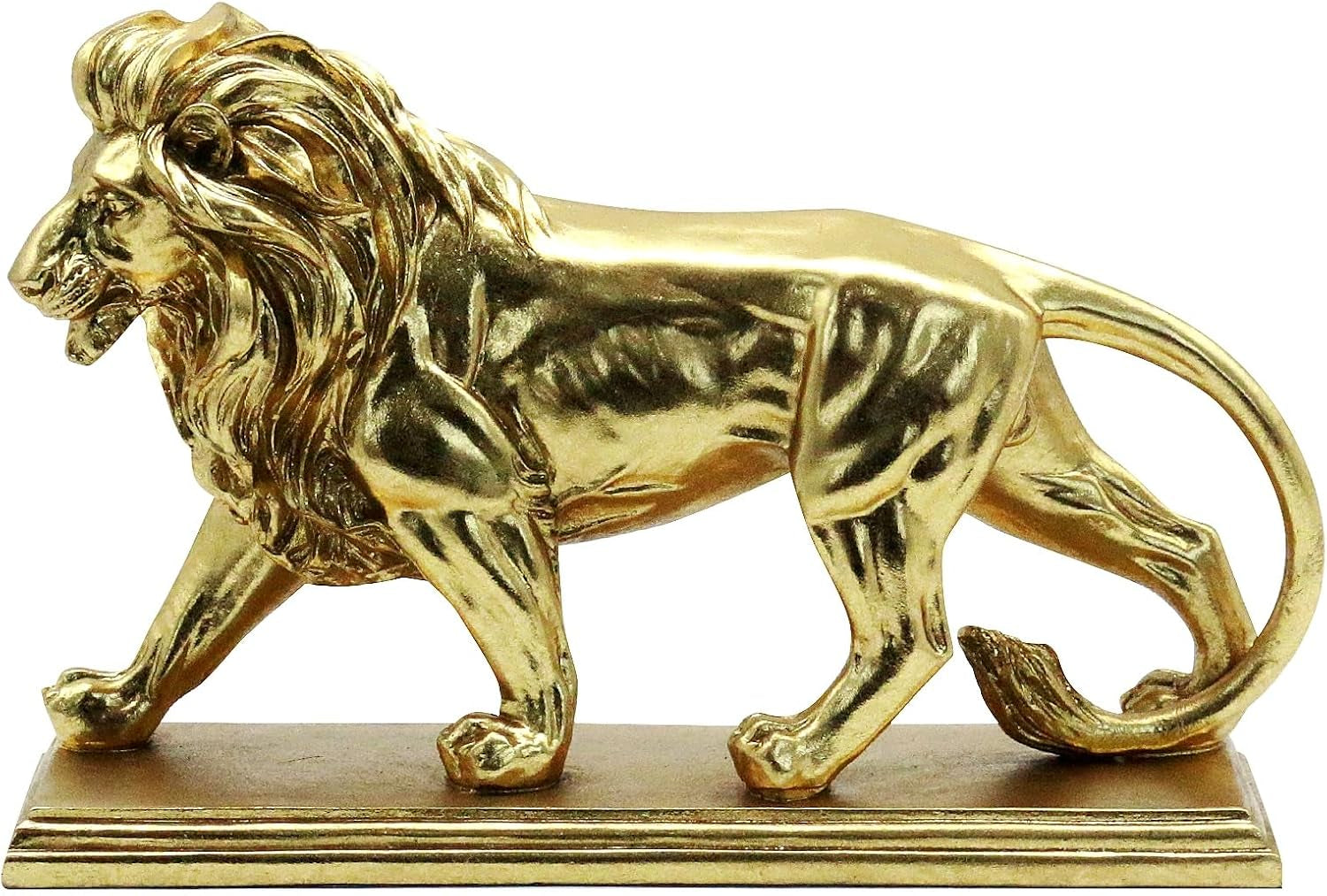 Heimdekoration Goldener Löwe, Skulptur Ornament, Kreative Regaldekoration, Statue Für Modernes Zuhause, Wohnzimmer, Bücherregal, Büroschreibtisch, Einzigartiges Geschenk Für Andere