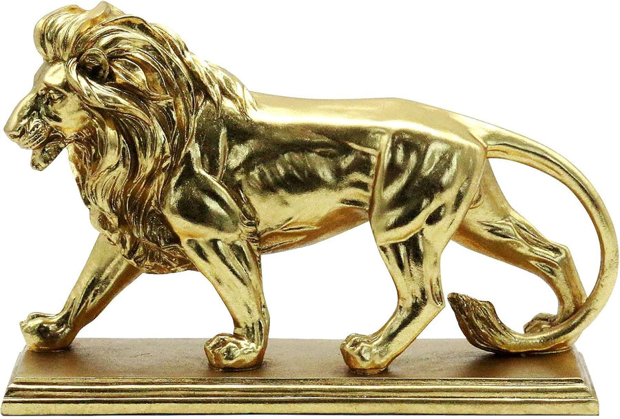 Heimdekoration Goldener Löwe, Skulptur Ornament, Kreative Regaldekoration, Statue Für Modernes Zuhause, Wohnzimmer, Bücherregal, Büroschreibtisch, Einzigartiges Geschenk Für Andere