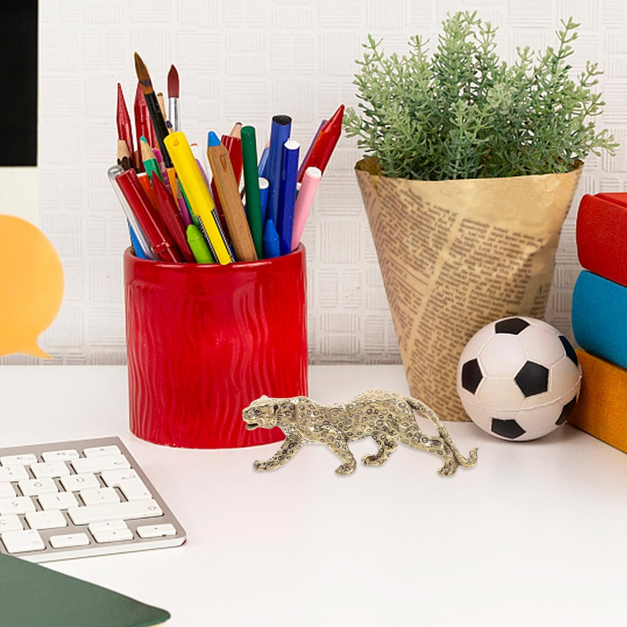 Retro Messing Leopard Figurine Kleine Vintage Tierstatue Langlebige Deko Für Wohnzimmer Büro Und Schreibtisch Kompakte Messingkunst Für Stilvolle Inneneinrichtung