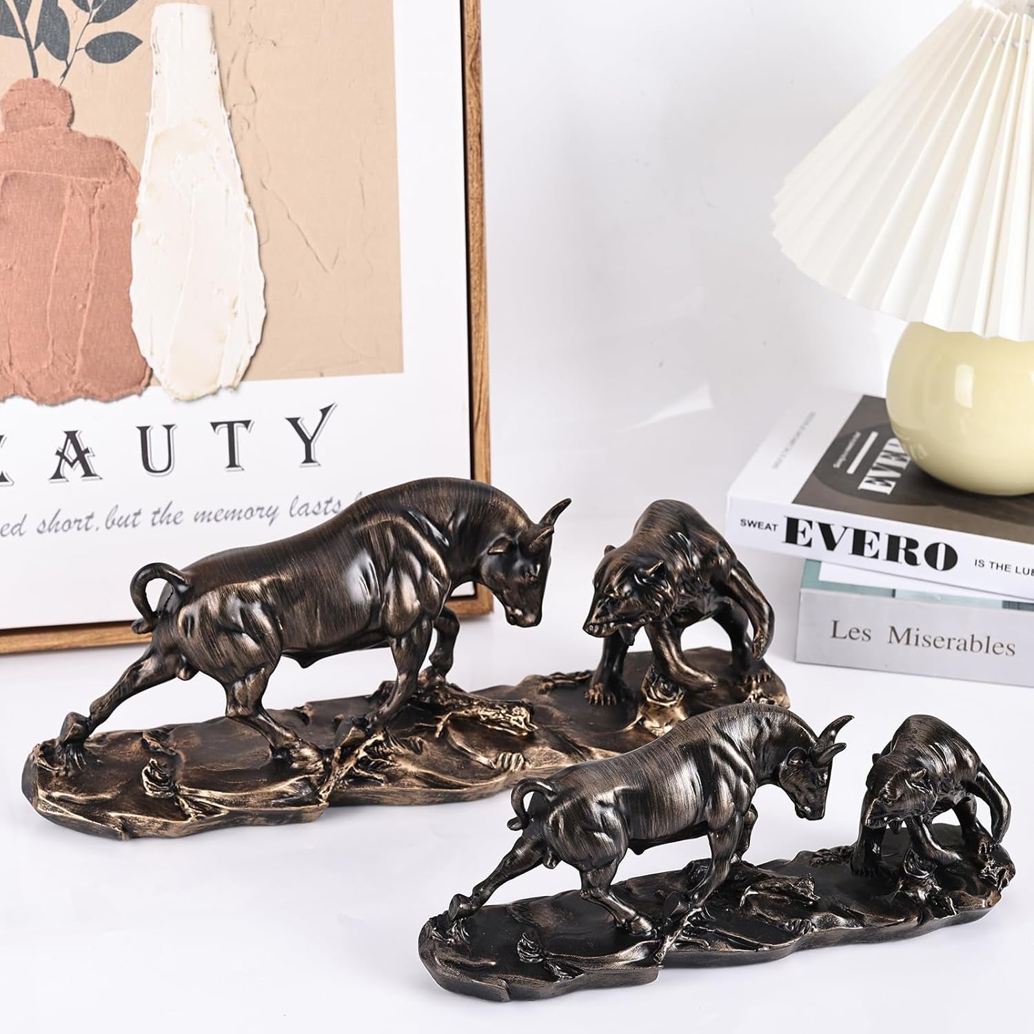 Wall Street Bull vs Bear Bronze | Börsen-Skulptur L