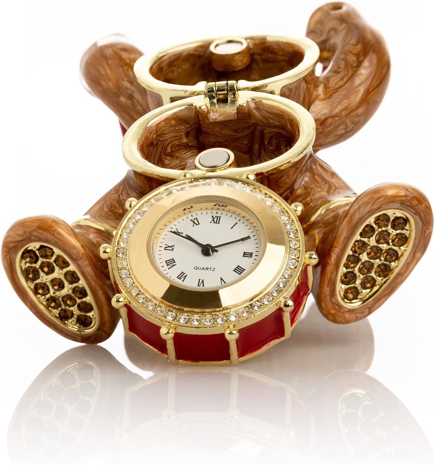 Bear Clock Schmuckbox | Sammlerobjekt mit Uhrdetail
