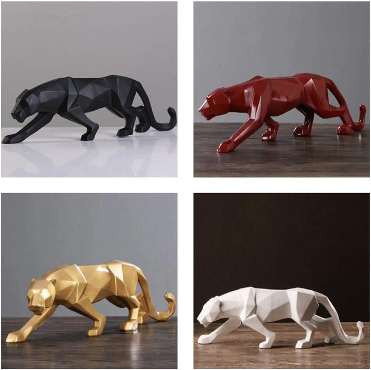 Abstract Leopard Gold | Große Panther-Skulptur