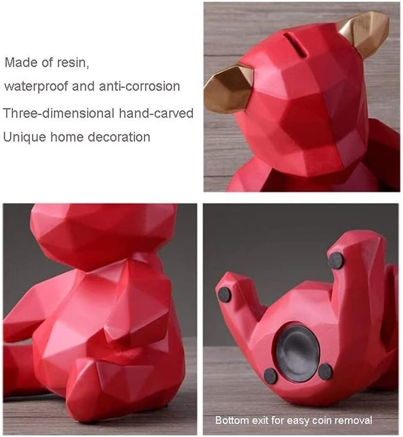Money Bear Gold | Geometrische Spardose