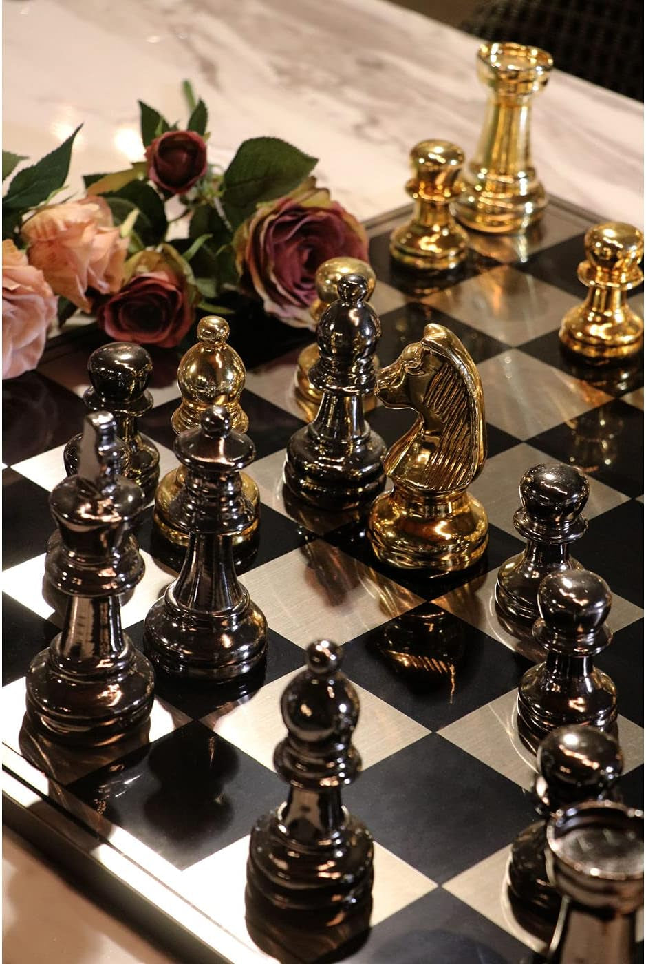 Chess Gold XL Schachobjekt 60 x 60 cm