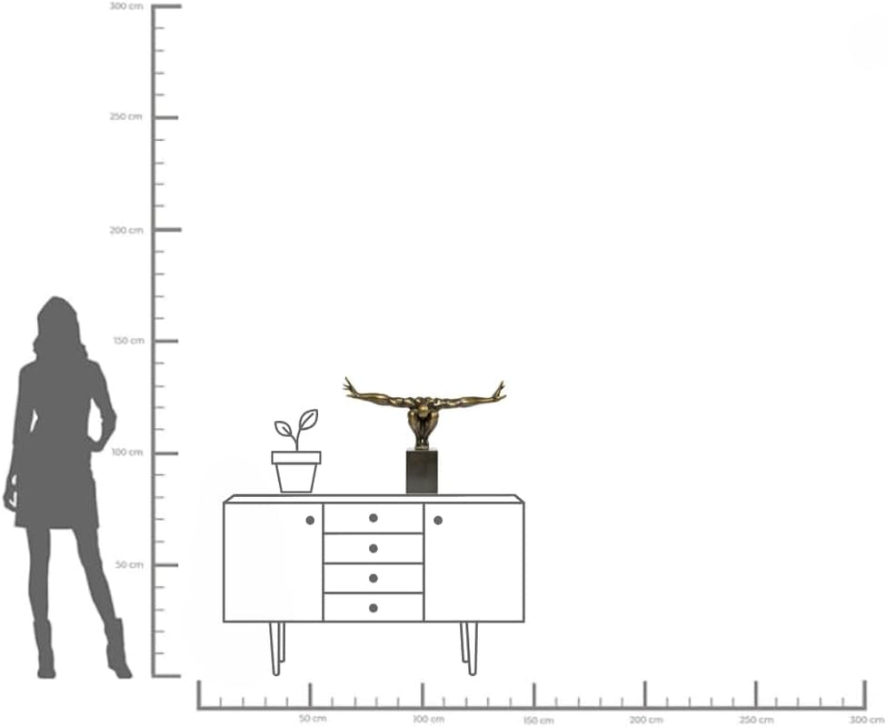 Athlet Bronze Skulptur - Kraftvolles Statement Piece