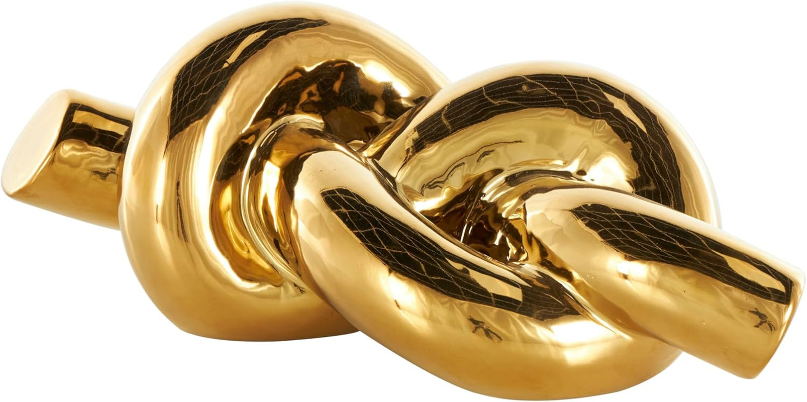 Gold Knot Keramikobjekt 30,5 cm | Glänzende Deko-Skulptur - LAFFARTS Gallery