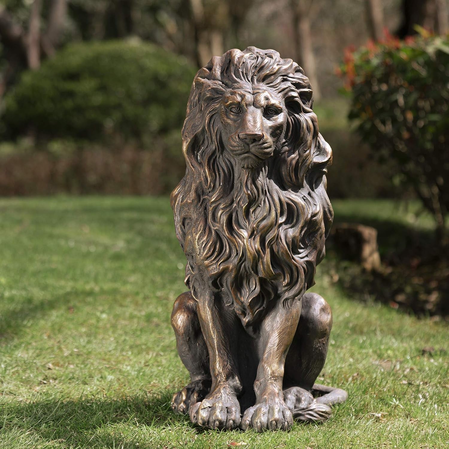 Guardian Statue Sitzender Löwe, Bronze
