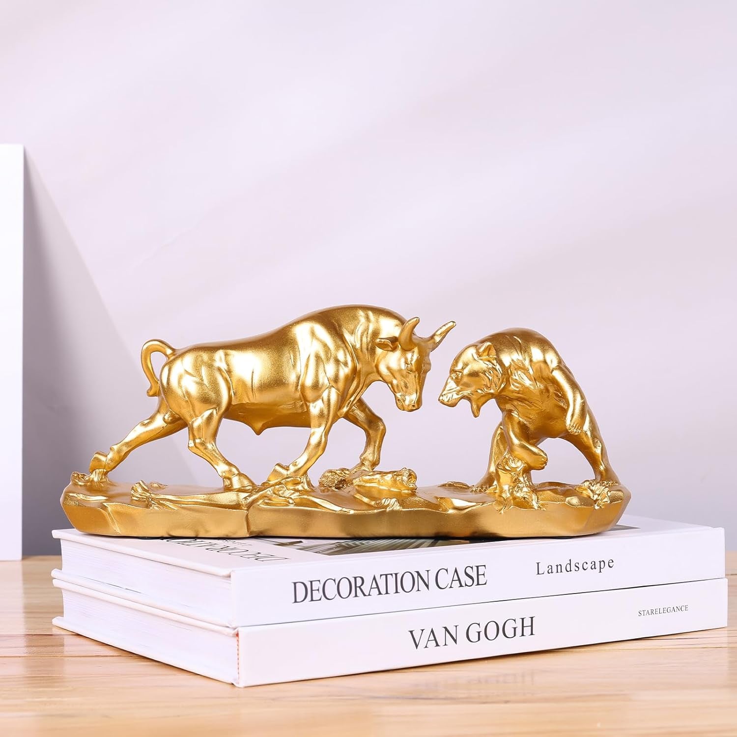 Wall Street Bull & Bear Gold | Trader Skulptur fürs Büro