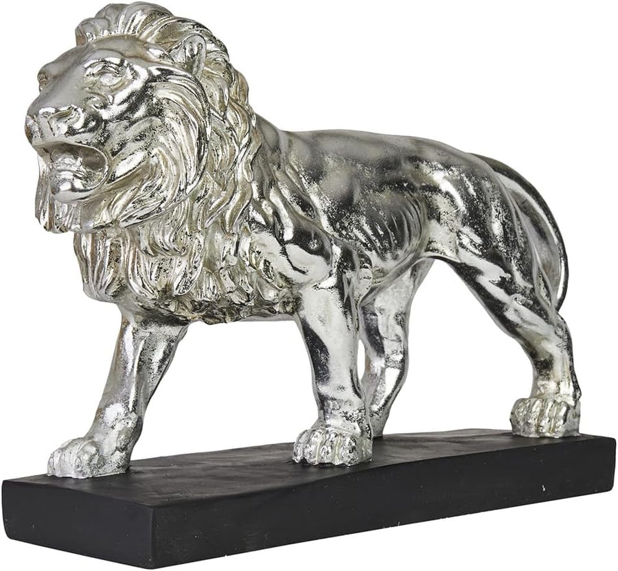 Modern Lion Silver | Löwenfigur 47 cm