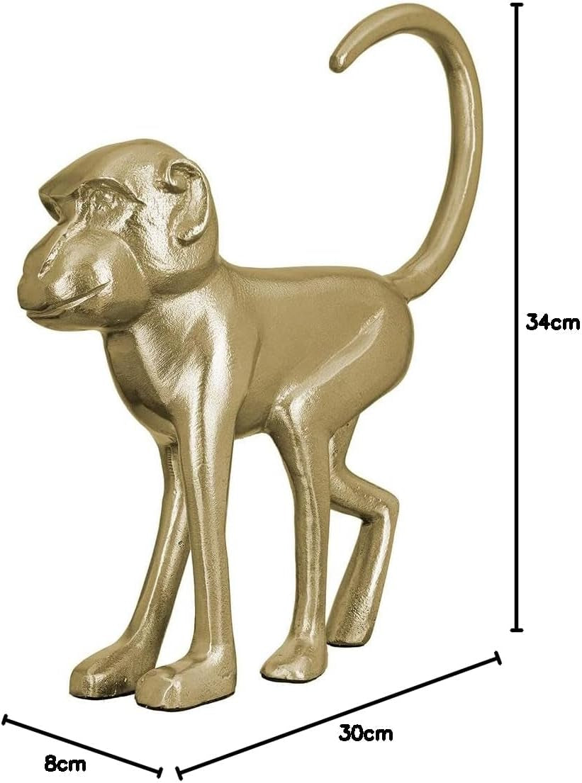 Monkey Gold | Aluminium Skulptur 34 cm