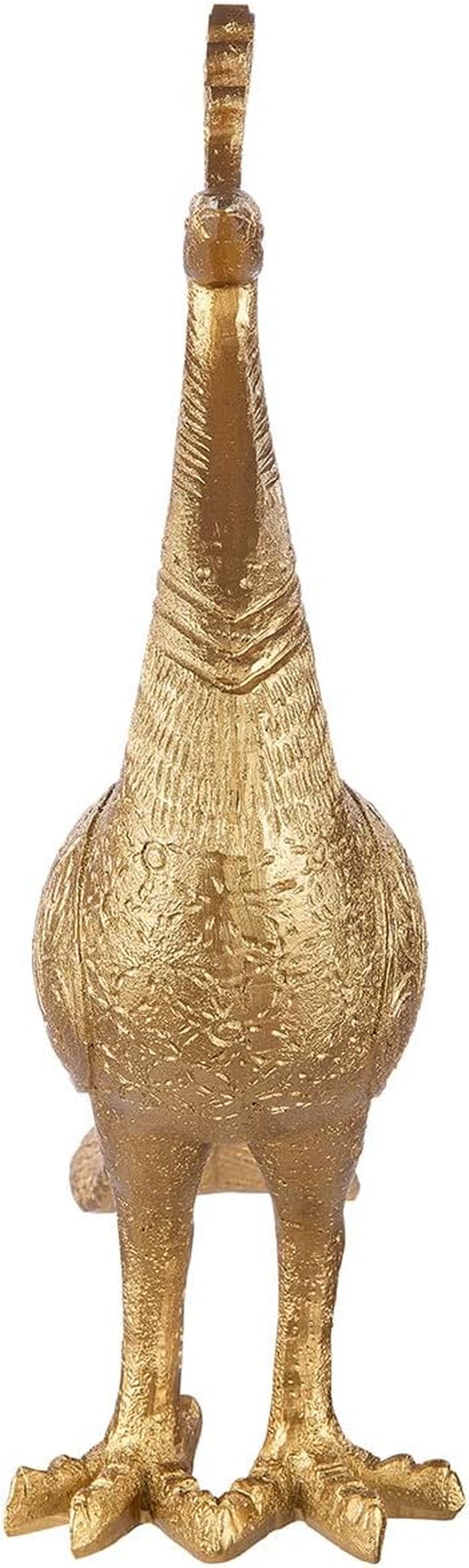 Goldene Dekofigur 37 cm | Schlanke Skulptur für Sideboard & Office - Goldoptik Dekoobjekt