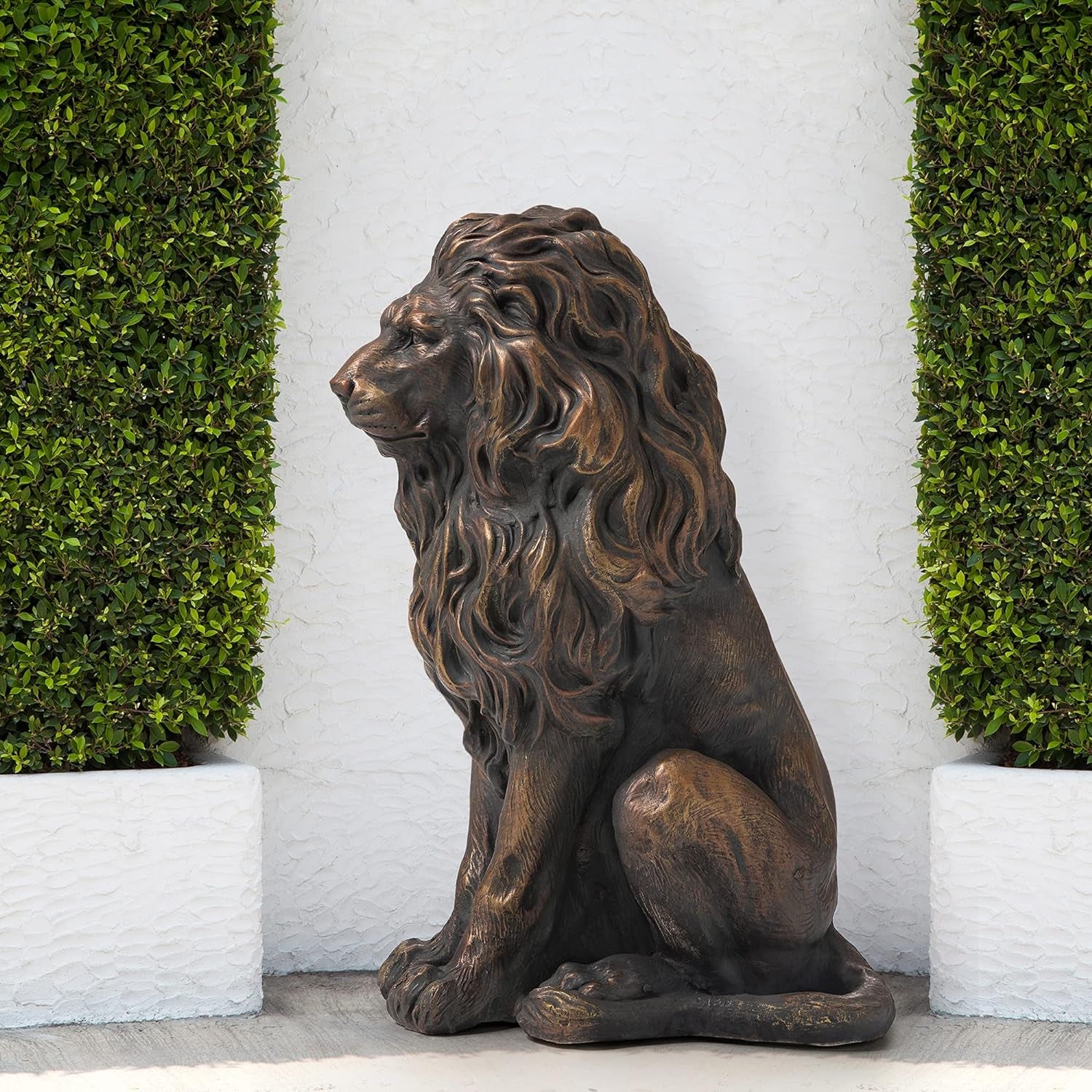 Guardian Statue Sitzender Löwe, Bronze
