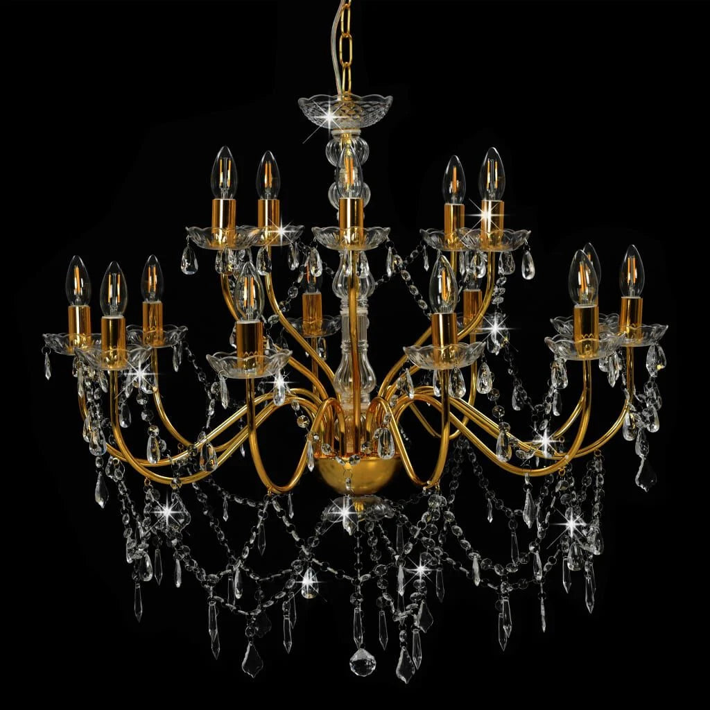 Golden Chandelier Gold Kronleuchter mit 15 Lichtpunkten - Bild 4