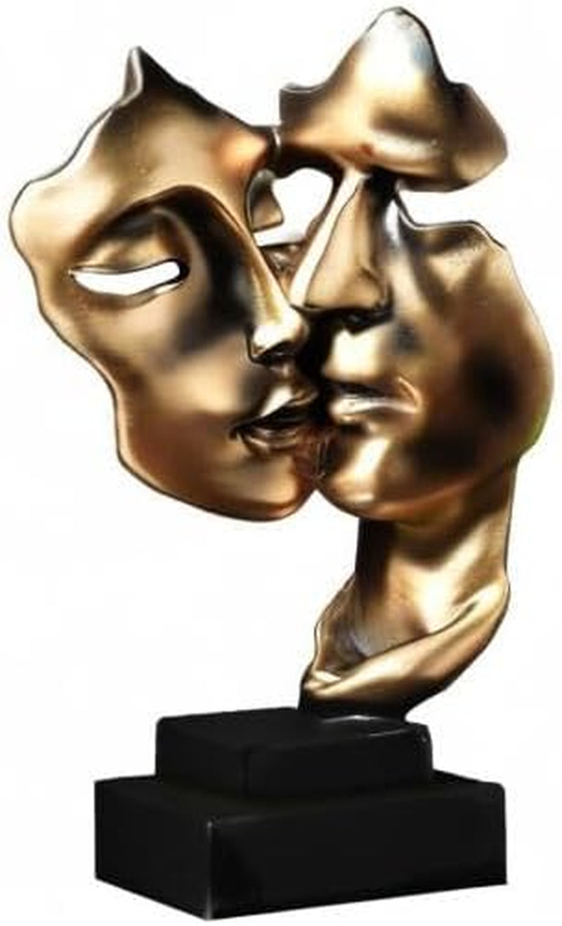 Skulptur Deko, Deko Wohnzimmer Modern Harz Skulptur Stabile Platzierung Geeignet Für Die Dekoration Von Wohnzimmer, Bar, Zimmer, Büro (Gold)
