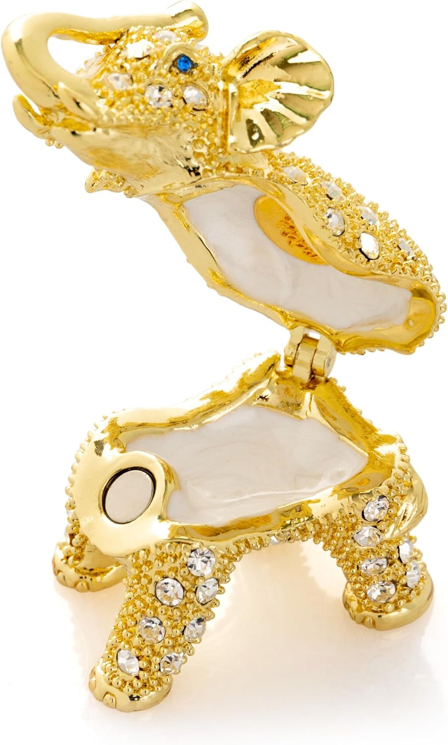 Elephant Schmuckbox Weiß-Gold | Geschenkidee mit Goldakzent