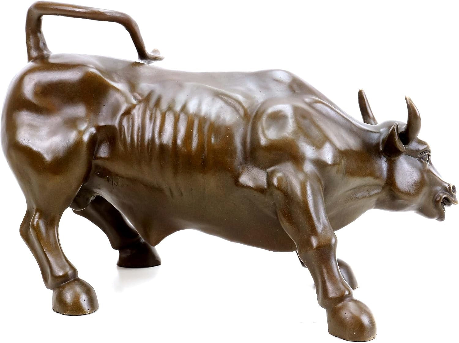 - Bronze Stier/Skulptur: Charging Bull - Börsenbulle - Stierfigur - Milo - Signiert - 21X33X16 Cm - 5 Kg - Bronze