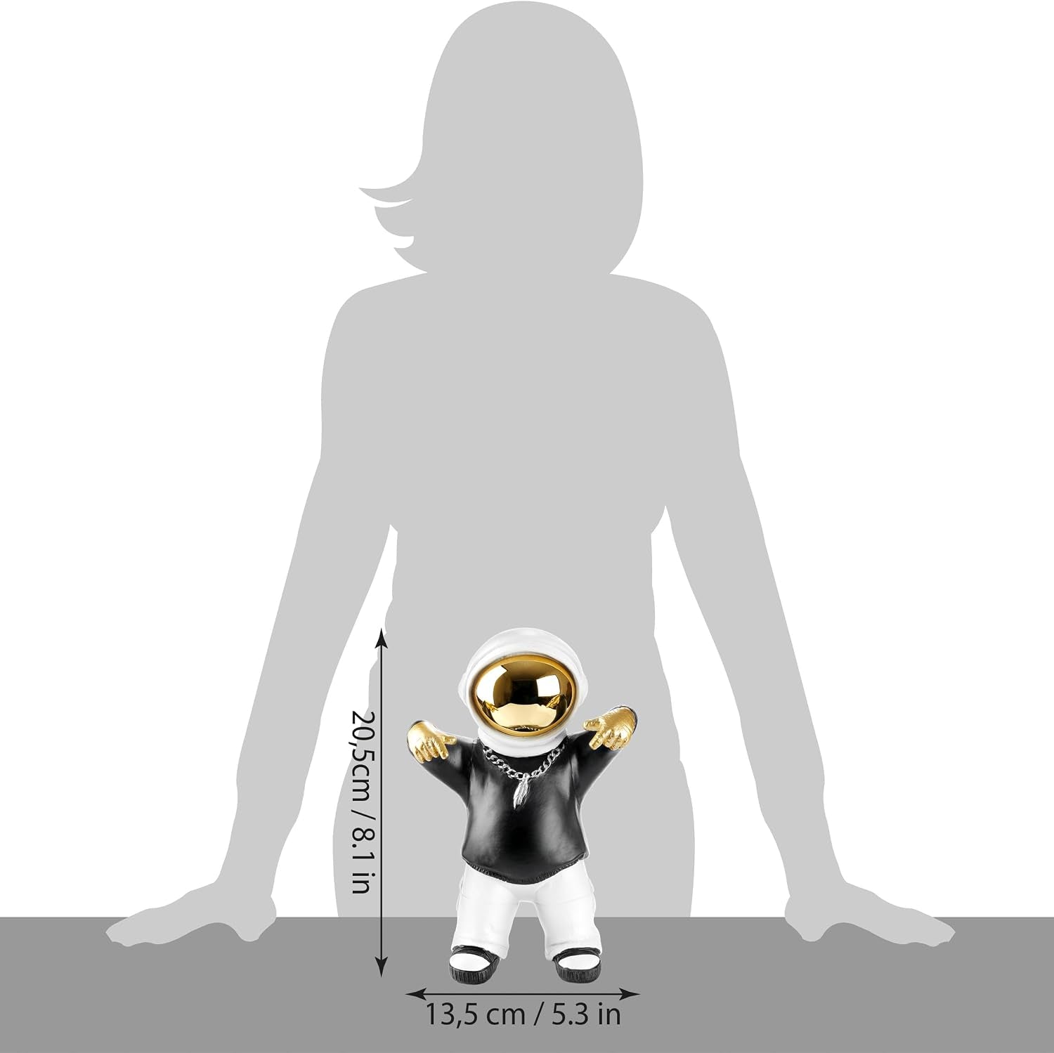 Street Astronaut Gold - Pop-Art Figur 21 cm