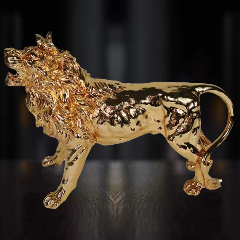 Lion Guard Löwen-Skulptur 45 x 17 x 31 cm in Goldoptik - Ansicht 6
