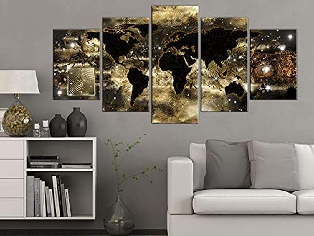 Acrylglasbild Weltkarte 100X50 Cm 5 Teilig Wandbild Auf Acryl Glasbilder Kunstdruck Moderne Acrylglas Platte Wanddekoration Geschenke Heimdekoration Glasbild Landkarte Kontinente Map Abstrakt