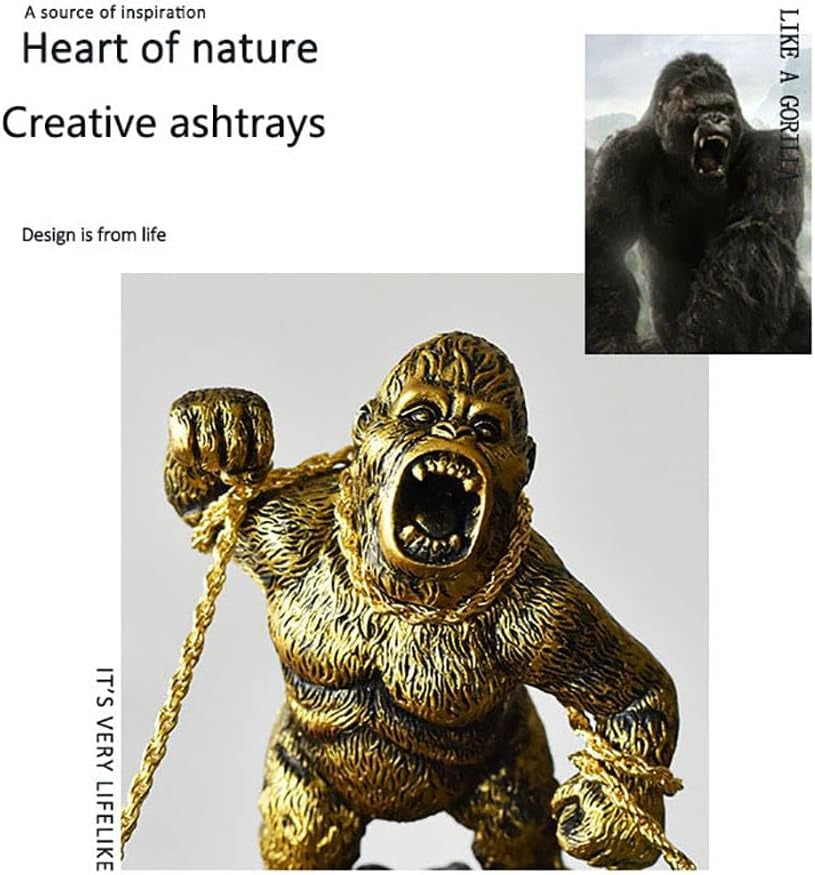 Gorilla Tray Gold | Statement Figur mit Ablage