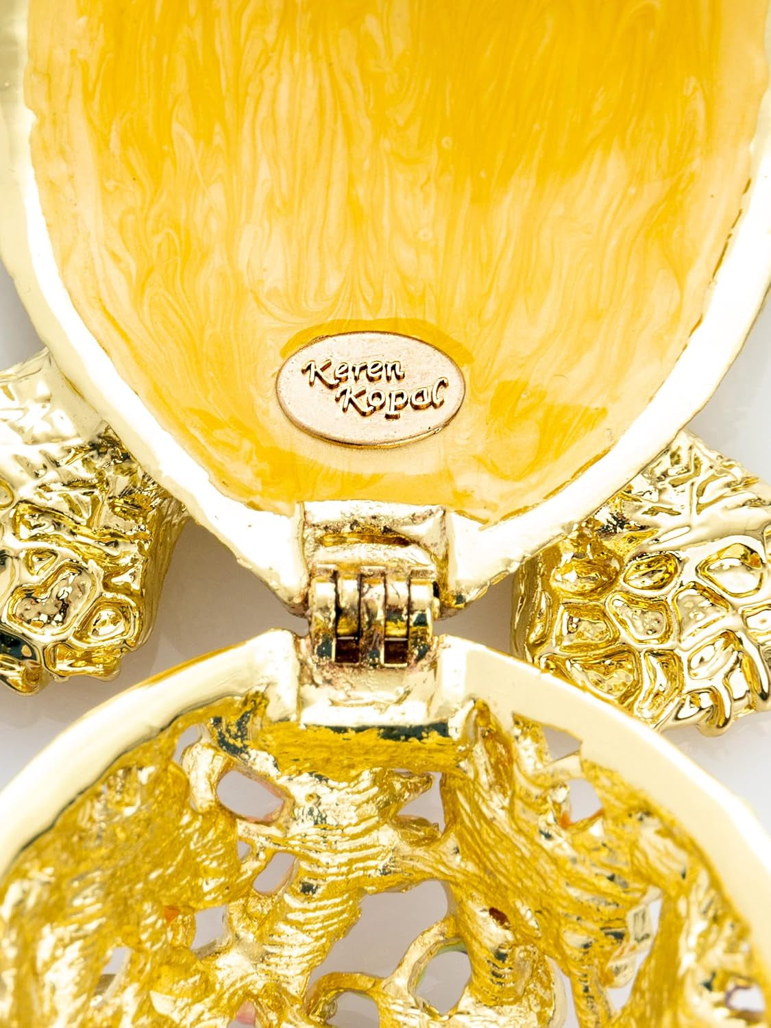 Golden Turtle Schmuckbox | Schmuckkästchen mit Kristall-Look