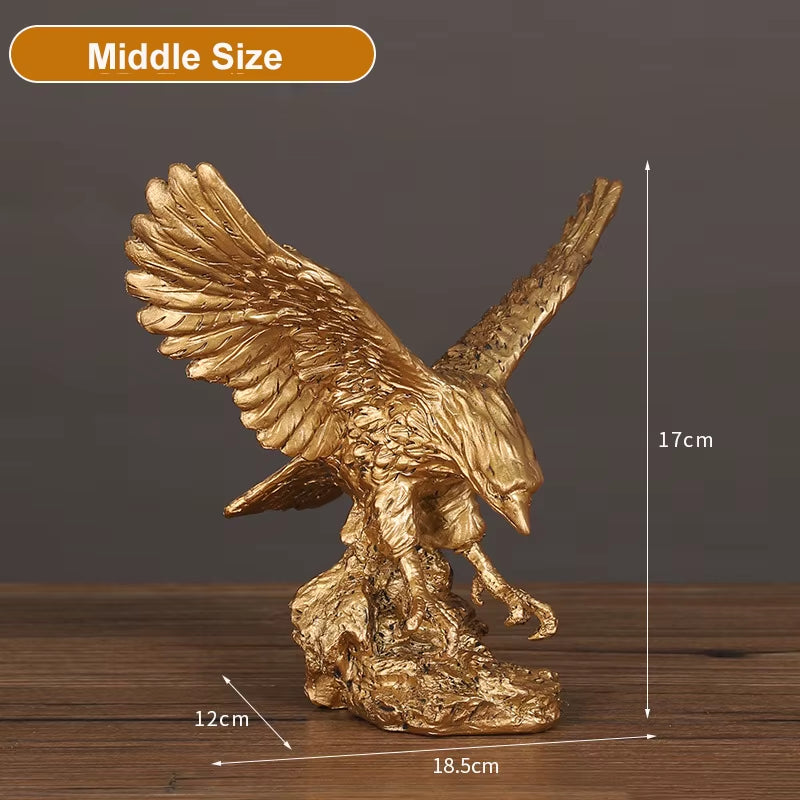 Goldener Adler als Office-Skulptur in Goldoptik - Ansicht 6