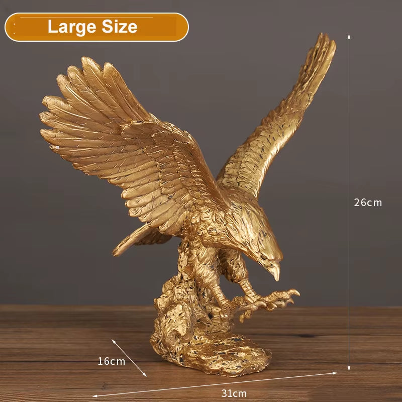 Goldener Adler als Office-Skulptur in Goldoptik - Ansicht 7