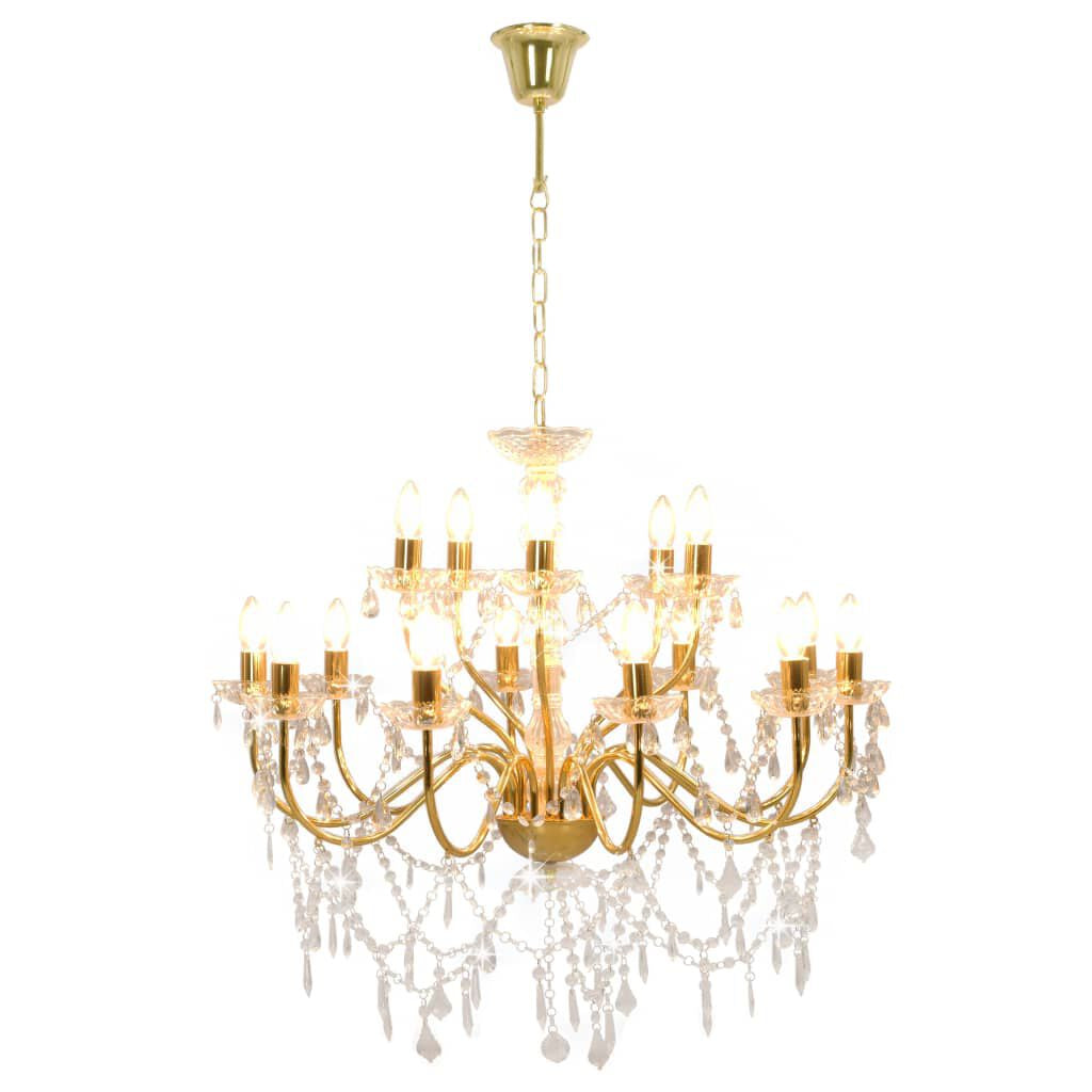 Golden Chandelier Gold Kronleuchter mit 15 Lichtpunkten - Bild 2