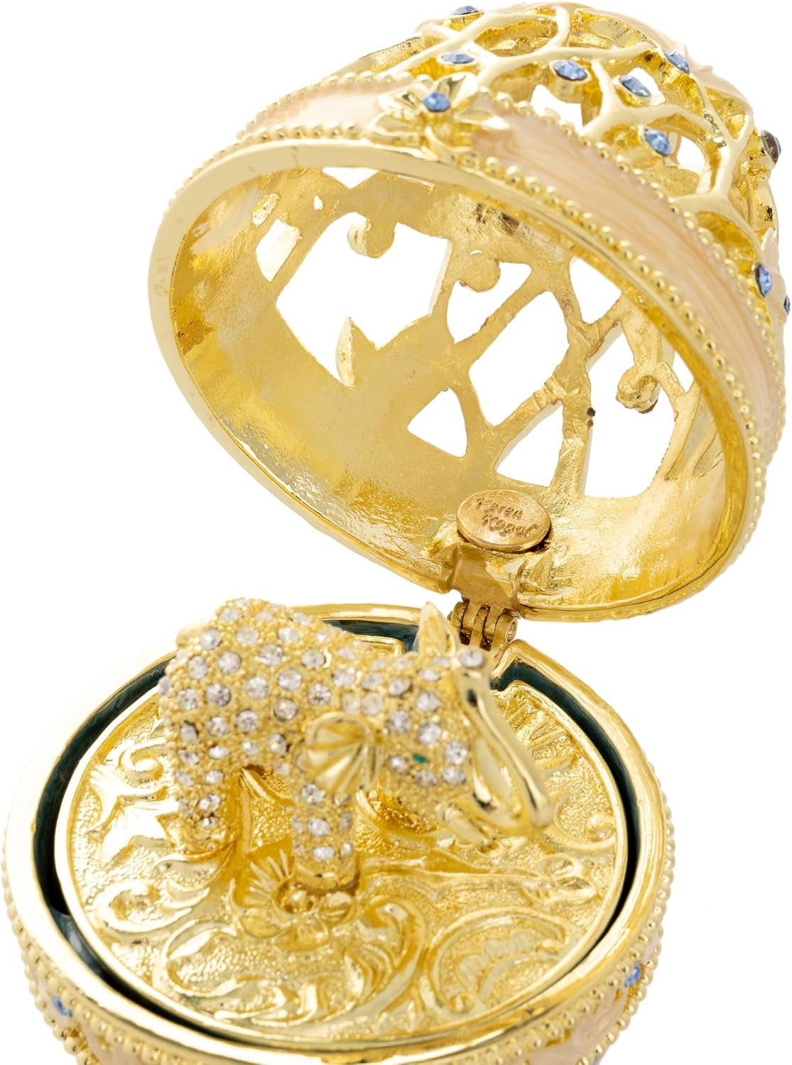 Black-Gold Elephant Egg | Schmuckei mit Goldakzent