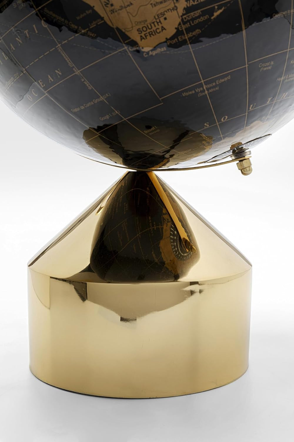 Black-Gold Globe - Schreibtischobjekt mit Goldakzent