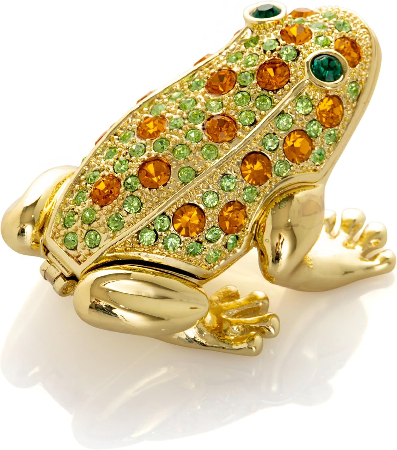 Frog Schmuckbox Gold | Schmuckkästchen mit Kristall-Look