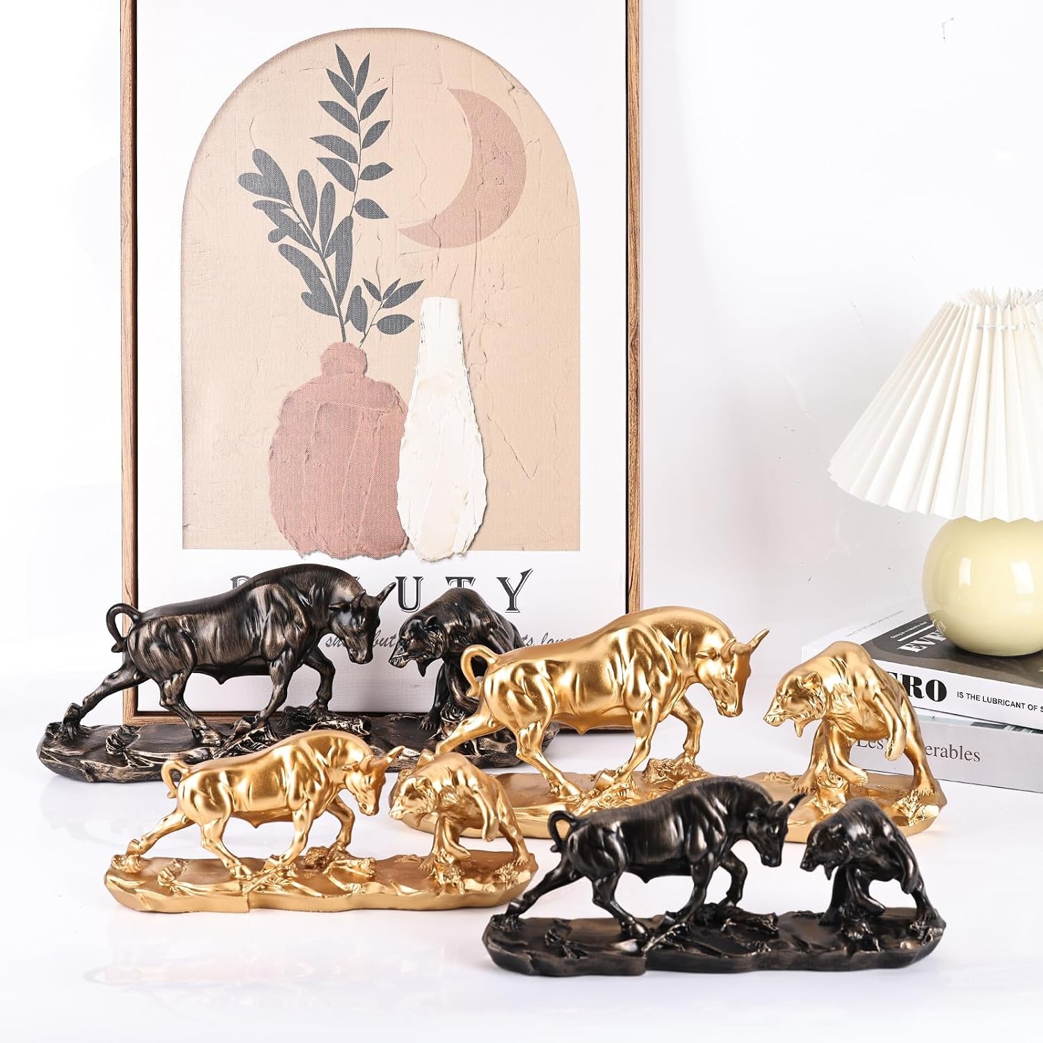 Wall Street Bull vs Bear Bronze | Börsen-Skulptur L