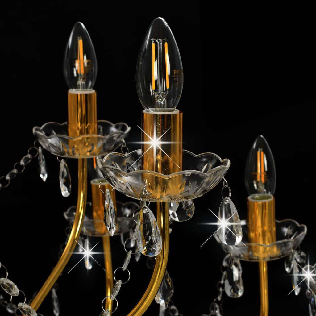 Golden Chandelier Gold Kronleuchter mit 15 Lichtpunkten - Bild 6
