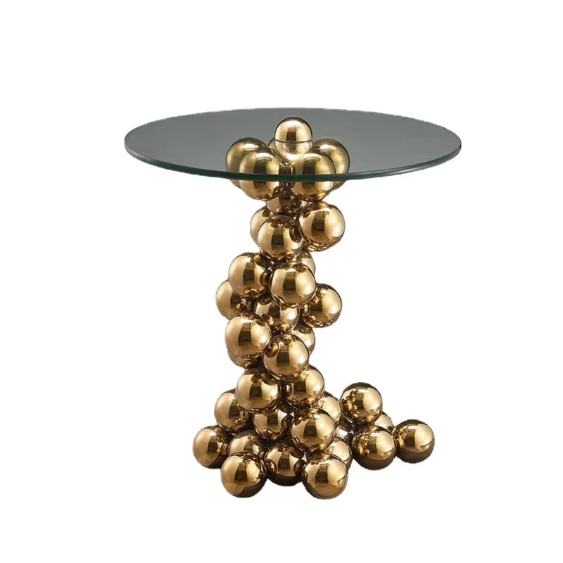 Goldener Bubble Side Table aus Edelstahl Ø55 x 60 cm für Luxury Interior