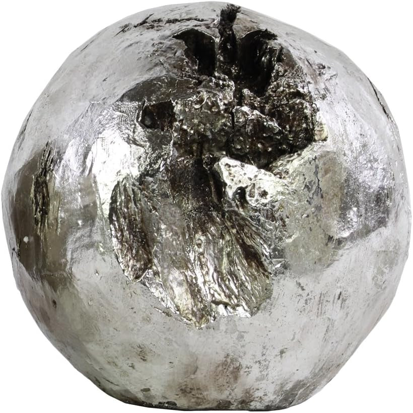 Damaged Sphere Chrome | Kunstharz-Skulptur