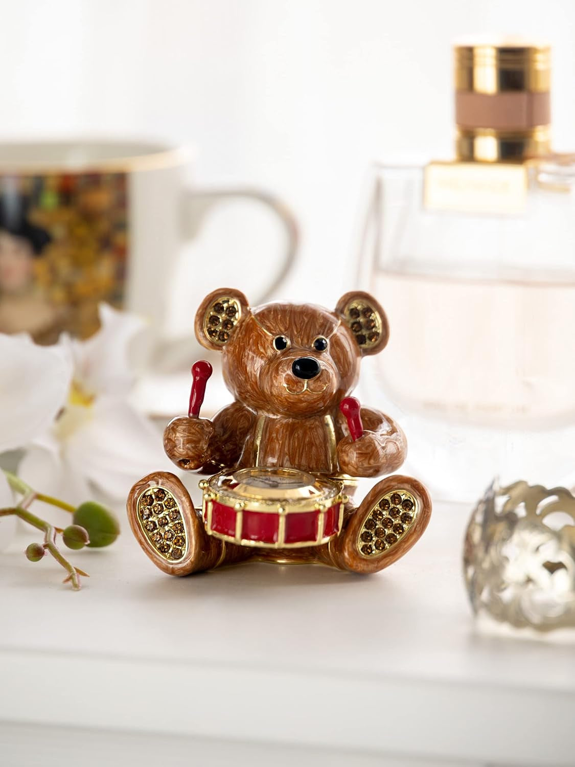 Bear Clock Schmuckbox | Sammlerobjekt mit Uhrdetail