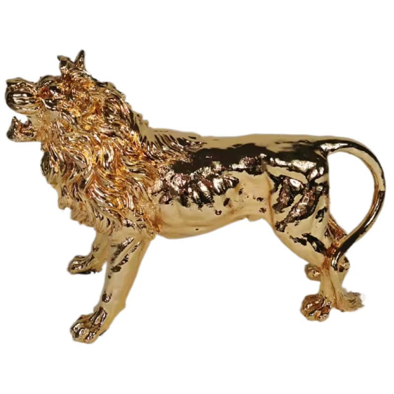 Lion Guard Löwen-Skulptur 45 x 17 x 31 cm in Goldoptik - Ansicht 1