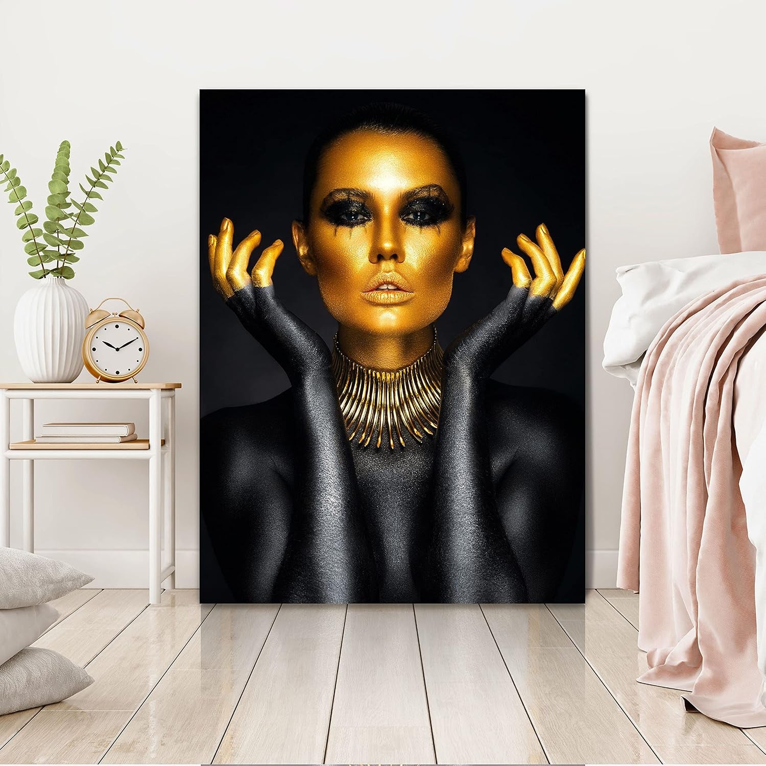 Gold Model Acrylglasbild Wandbild 100 x 75 cm