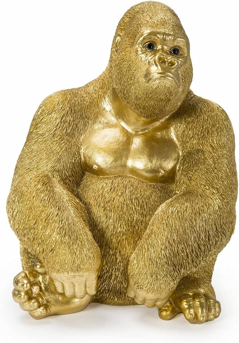 Monkey Gorilla Gold - Dekofigur mit Goldoptik 39 cm
